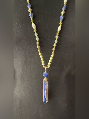 Azure Tassel Stella & Dot Long Necklace - N519